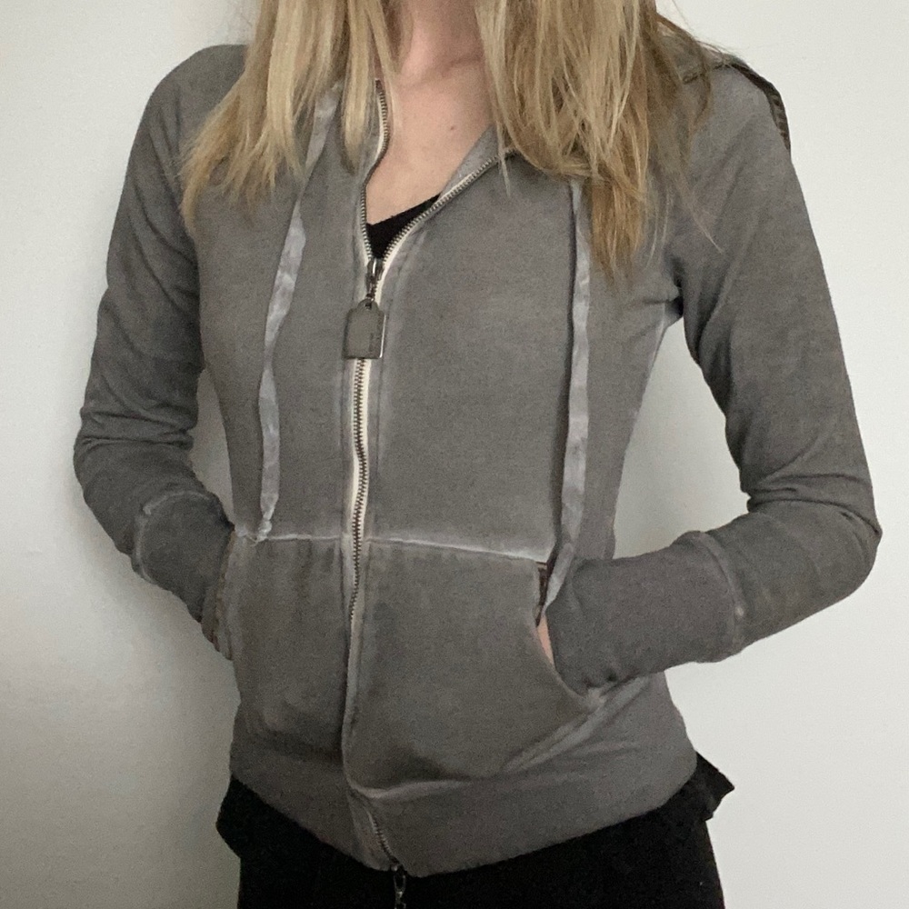 Grey zip-up jacket
